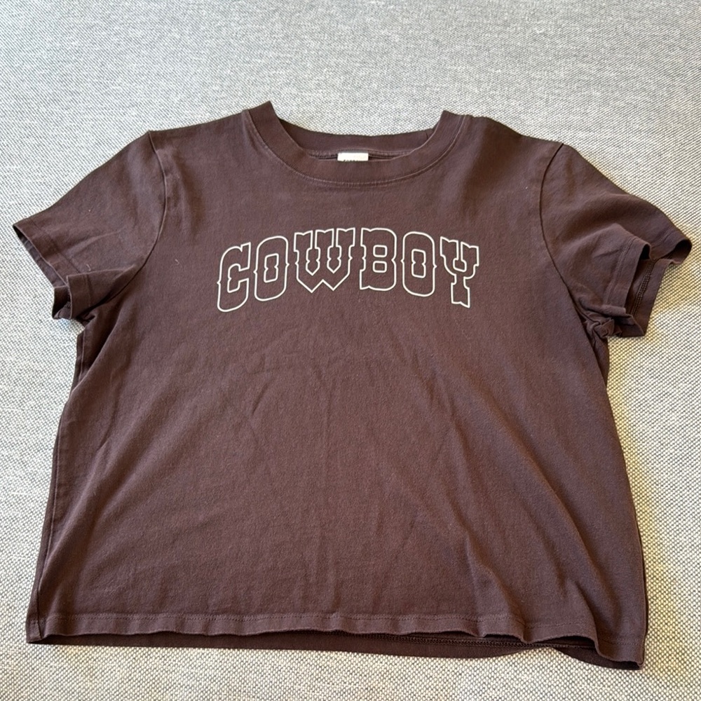 Sunday Best Brown Cowboy Tee Short Sleeve